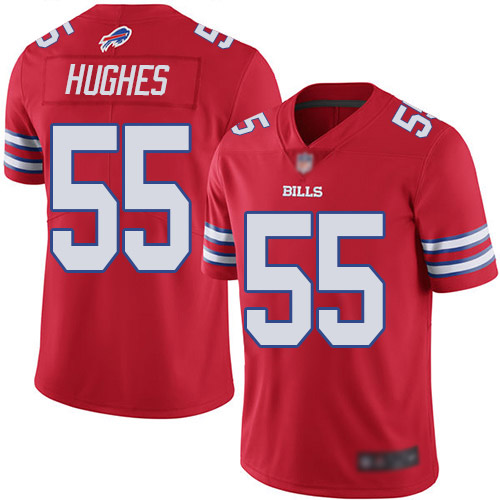 Men Buffalo Bills #55 Jerry Hughes Limited Red Rush Vapor Untouchable NFL Jersey